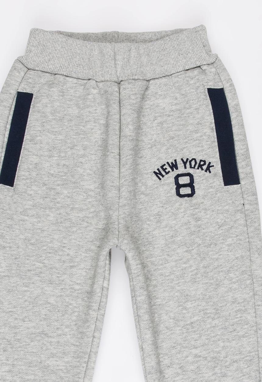 Pop Candy - Colour Block Track Pants Pale Grey