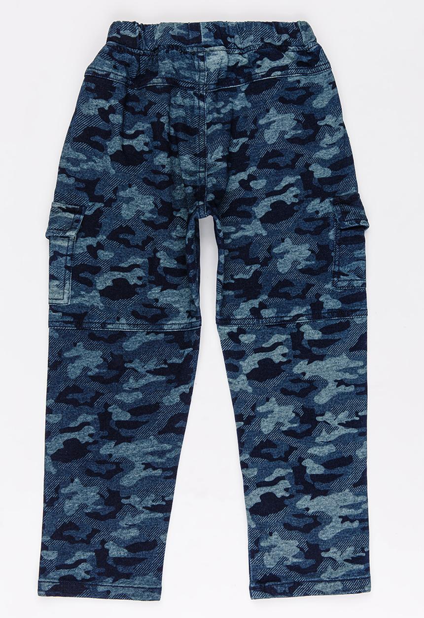 Pop Candy - Camo Printed Pants Dark Blue