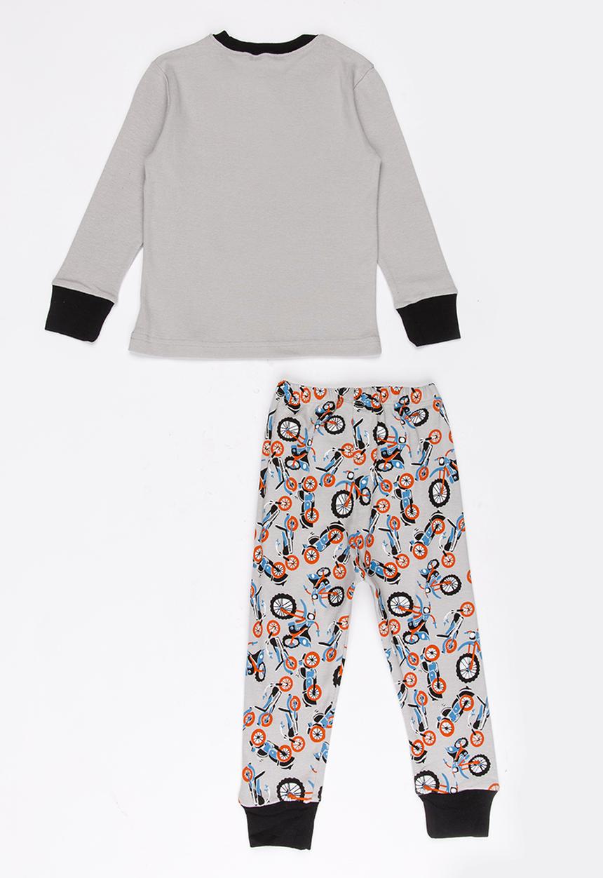 Pop Candy - Printed motorbike pj set - grey