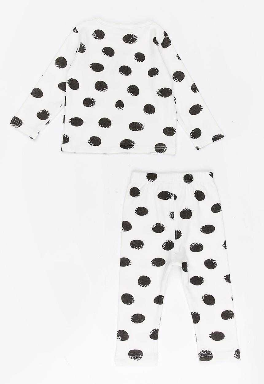 Pop Candy - Polka Dot  Pj Set Black and White