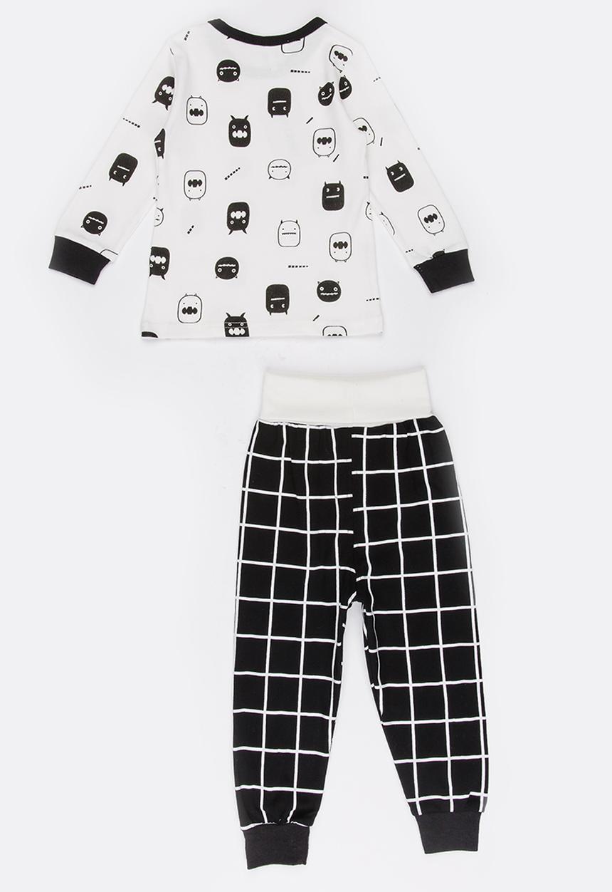 Pop Candy - Printed Pj Set - Black and White