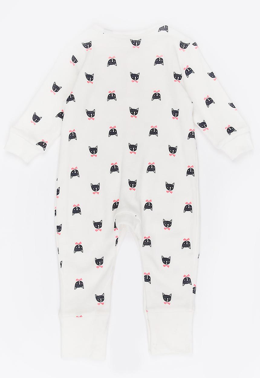 Pop Candy - Printed Sleepsuit White