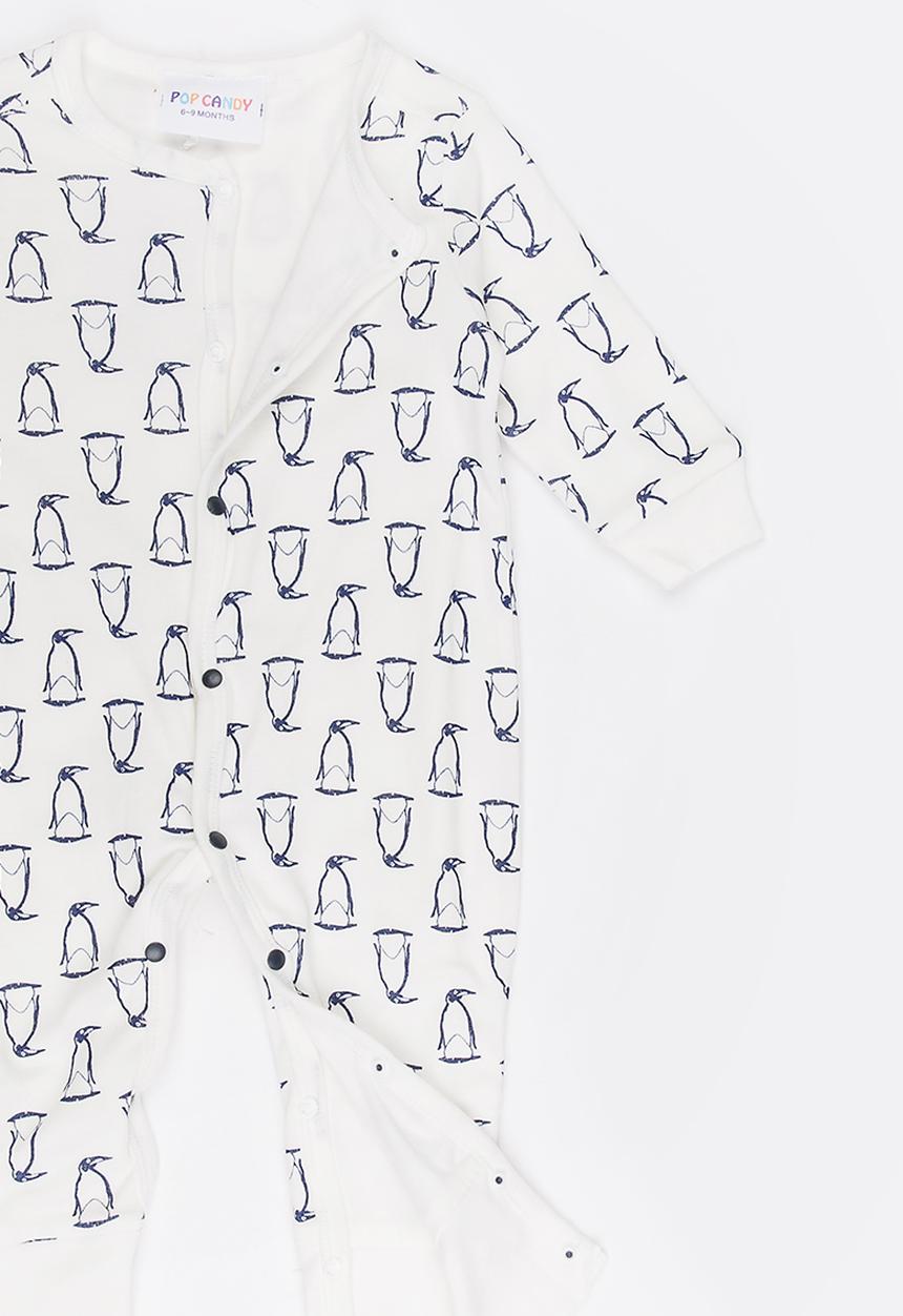 Pop Candy - Printed Sleepsuit White
