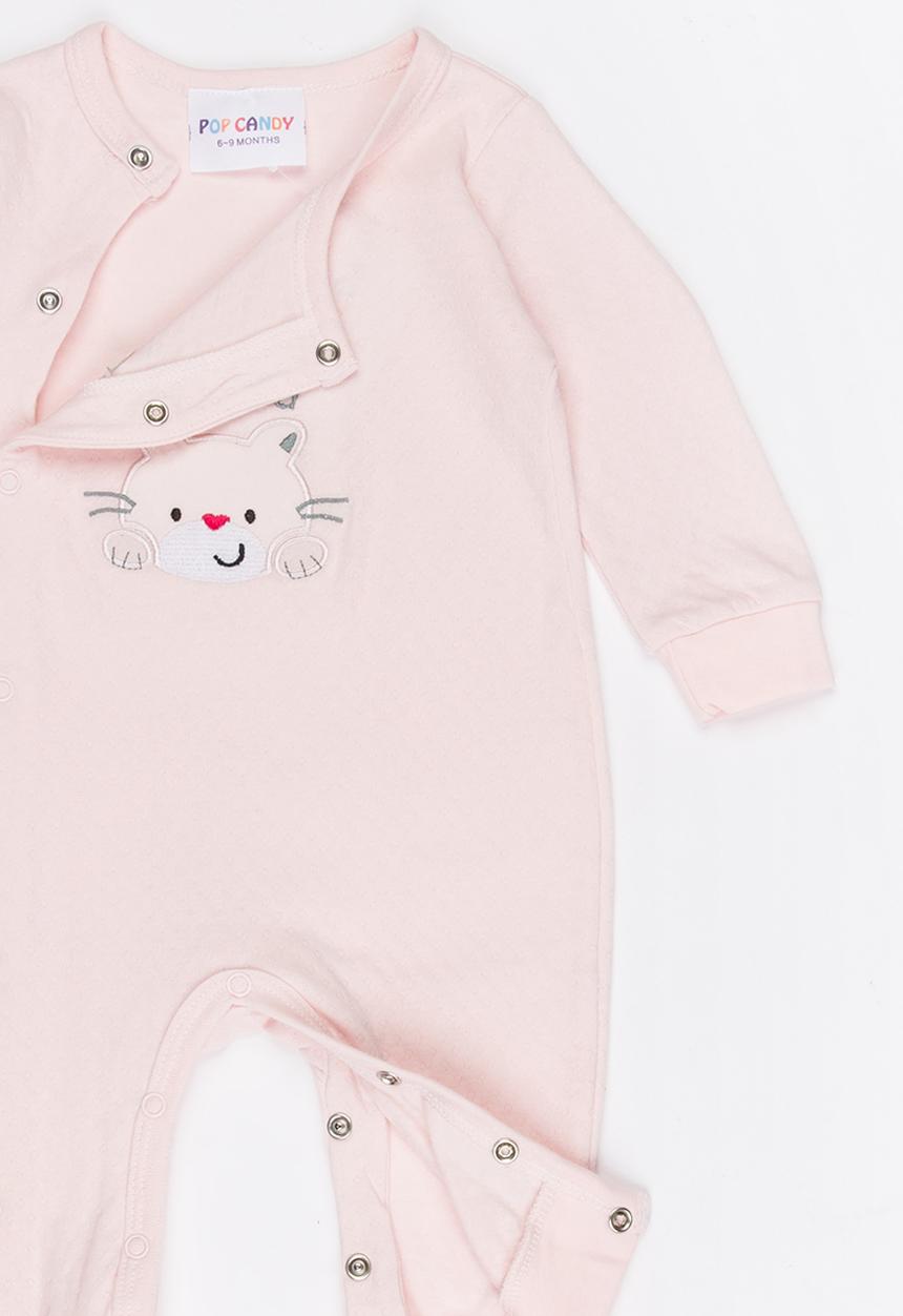 Pop Candy - Printed Sleepsuit Pale Pink