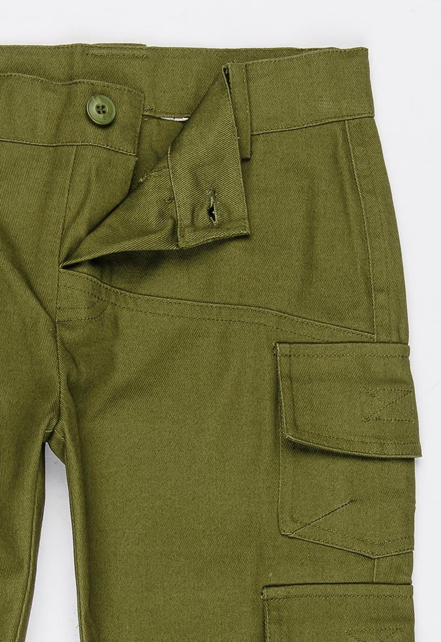 Pop Candy - Boys Chino Pants Khaki Green