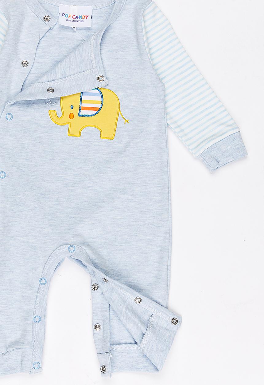Pop Candy - Printed Sleepsuit Pale Blue