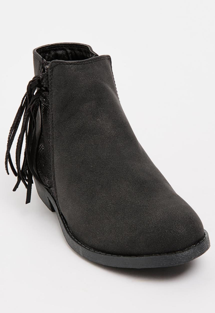 Awol - Girls Fringe Boot Black