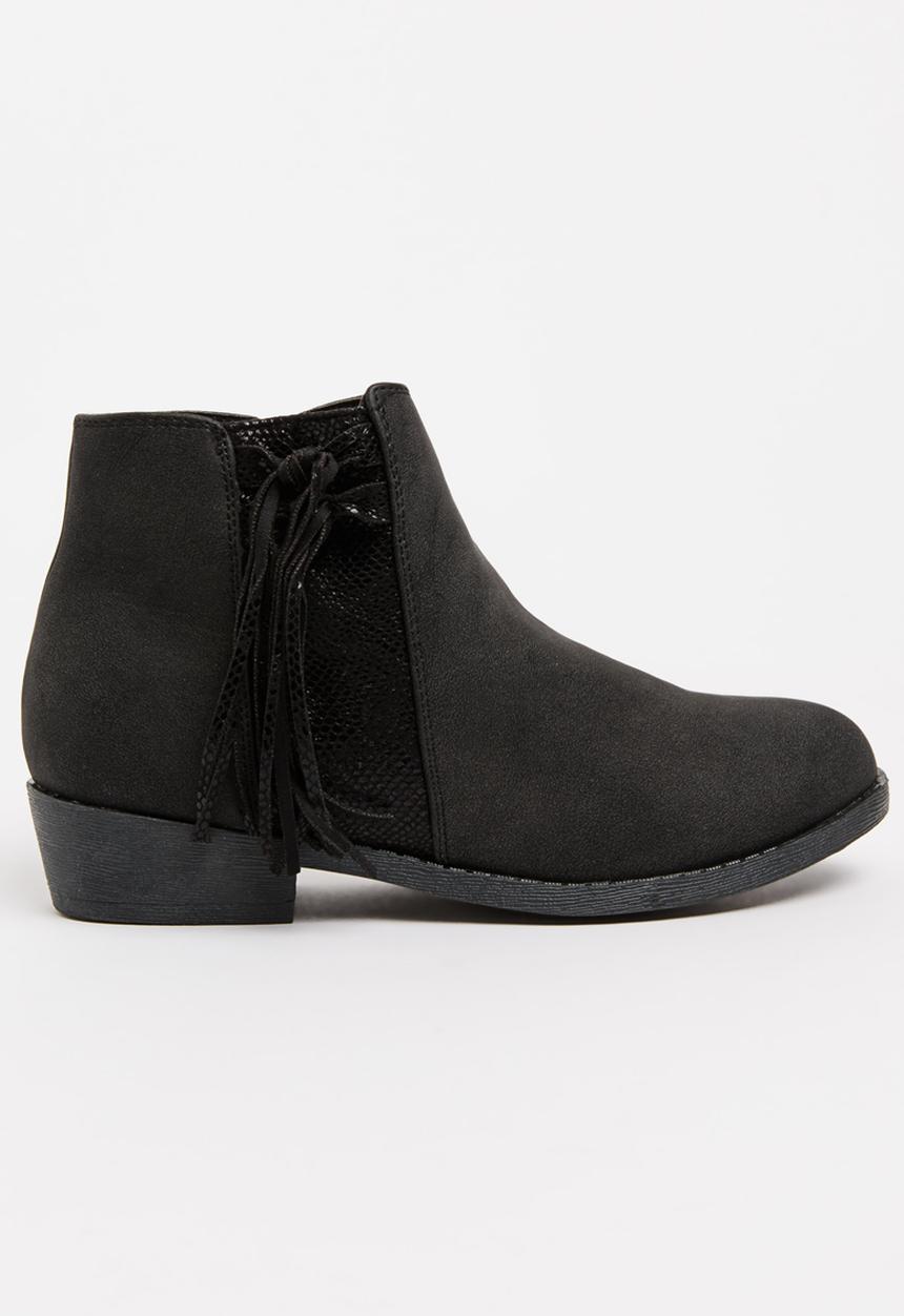 Awol - Girls Fringe Boot Black