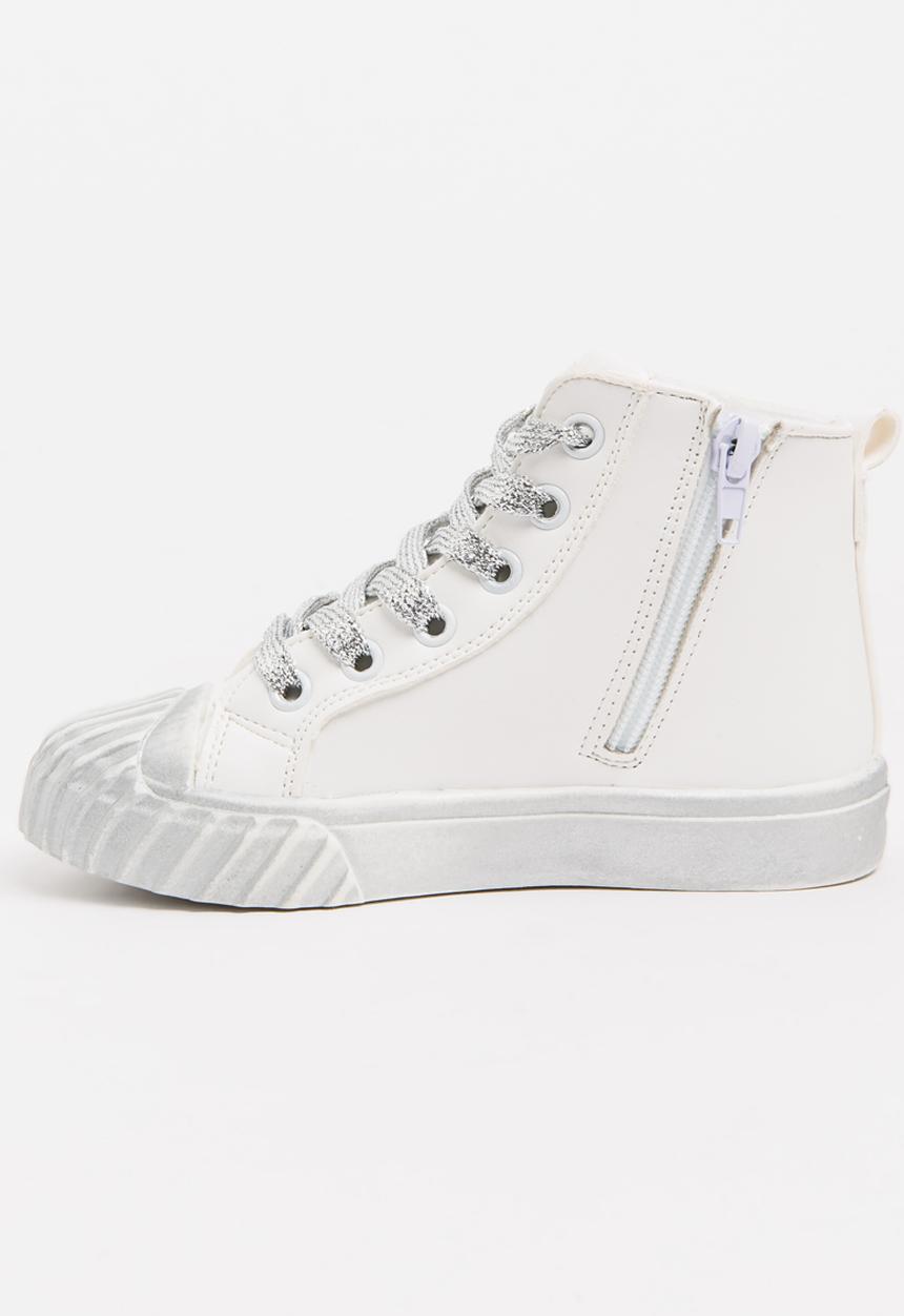 Pop Candy - Girls Star Embellished Sneaker White
