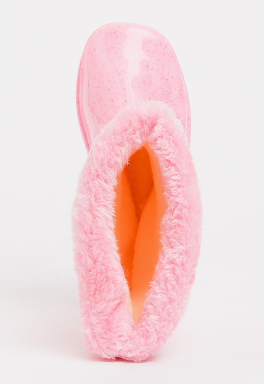 Pop Candy - Rain boot with fluffy trim - mid pink