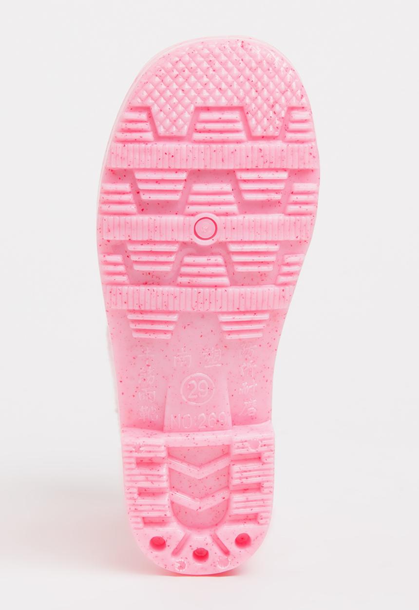Pop Candy - Rain boot with fluffy trim - mid pink