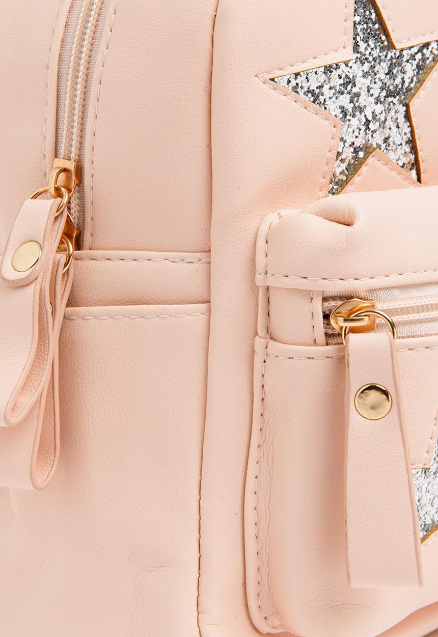 Pop Candy - Star Detail Backpack Peach