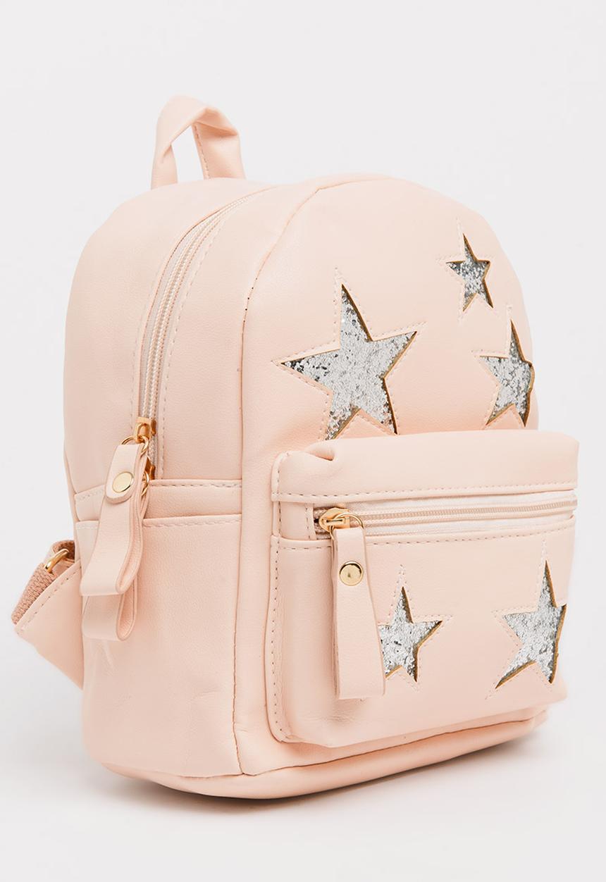 Pop Candy - Star Detail Backpack Peach