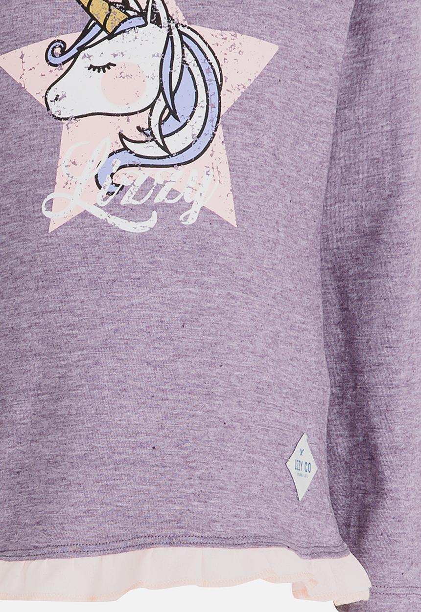 Lizzy - Samara Frill Hem Tee Mid Purple