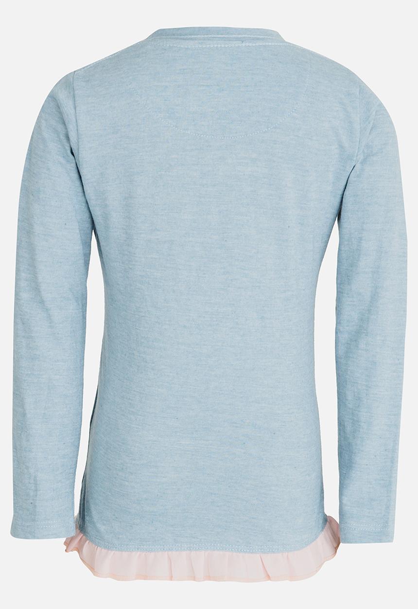 Lizzy - Samara Frill Hem Tee Pale Blue