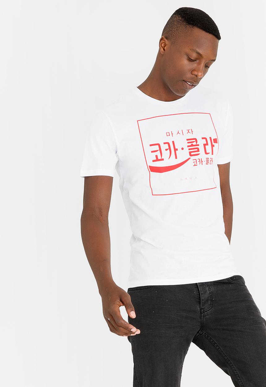 Only & Sons - Coca Cola Fitted T-Shirt White