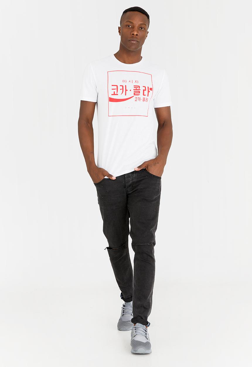 Only & Sons - Coca Cola Fitted T-Shirt White