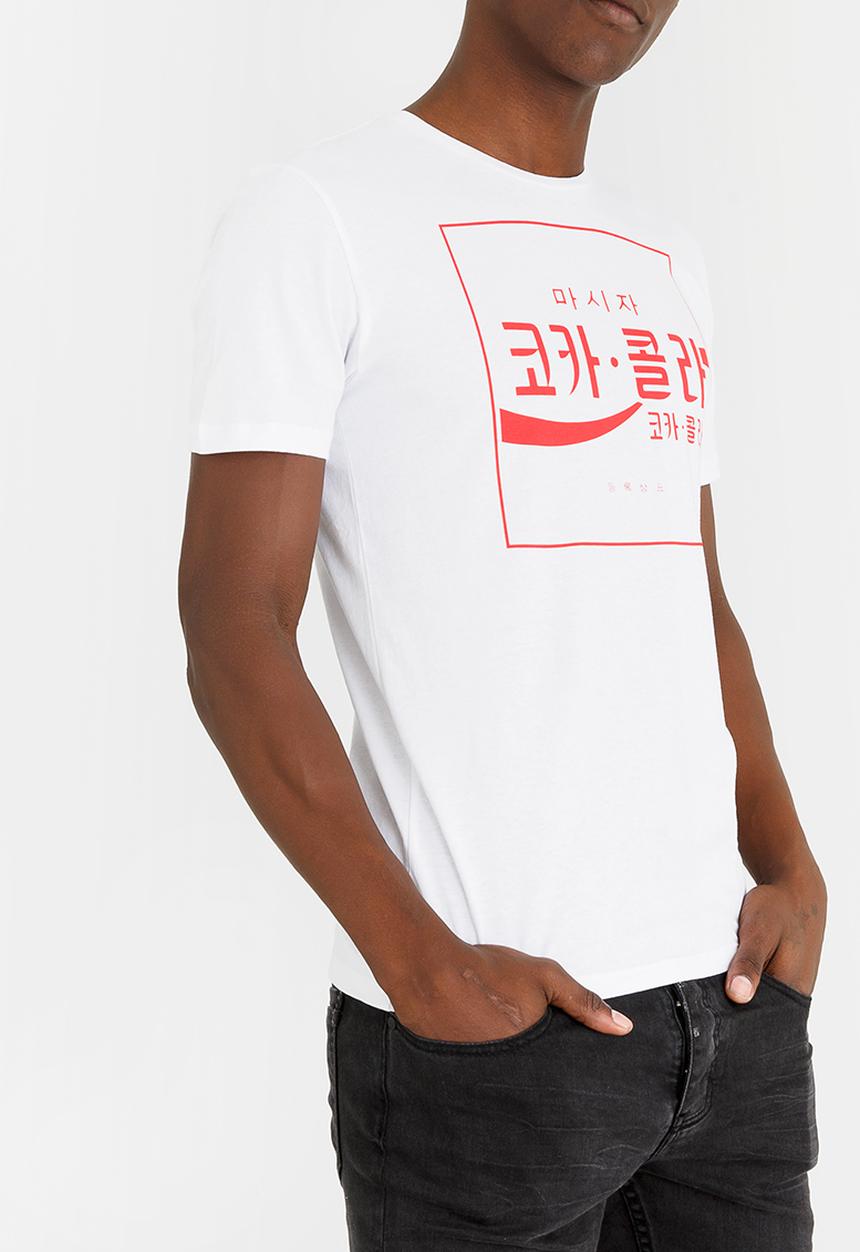 Only & Sons - Coca Cola Fitted T-Shirt White