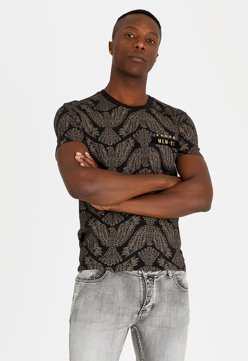 GUESS - Diplo Eagle Crew Tee Black