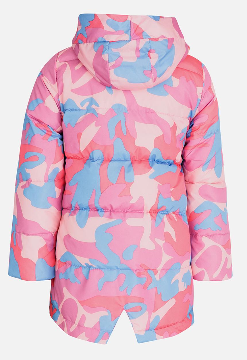 Pop Candy - Printed Puffer Jacket Mid Pink