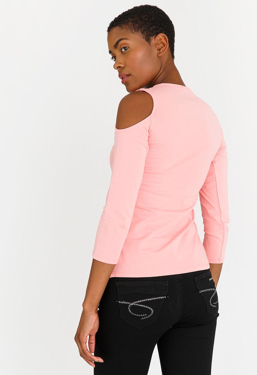 SISSY BOY - Cold Shoulder Top Mid Pink