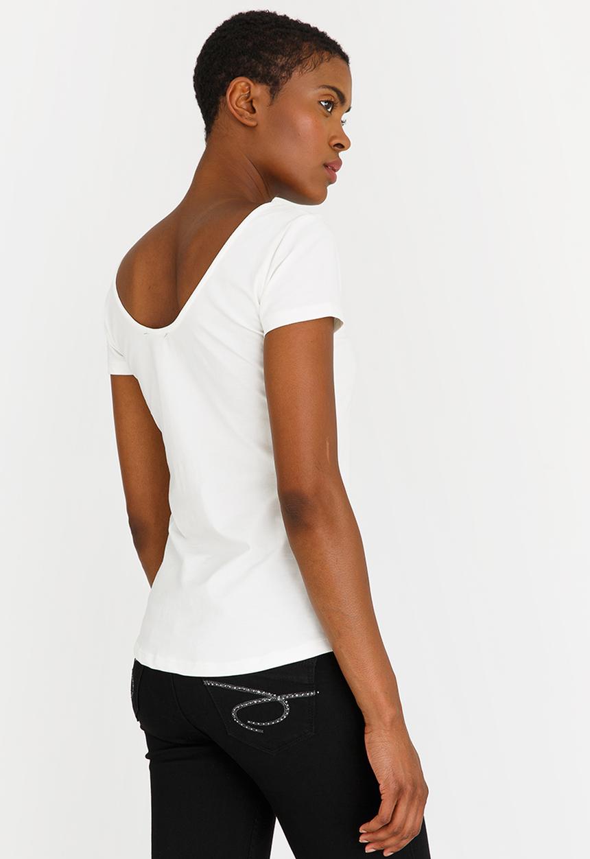 SISSY BOY - Embroidery Detail Tee Off White