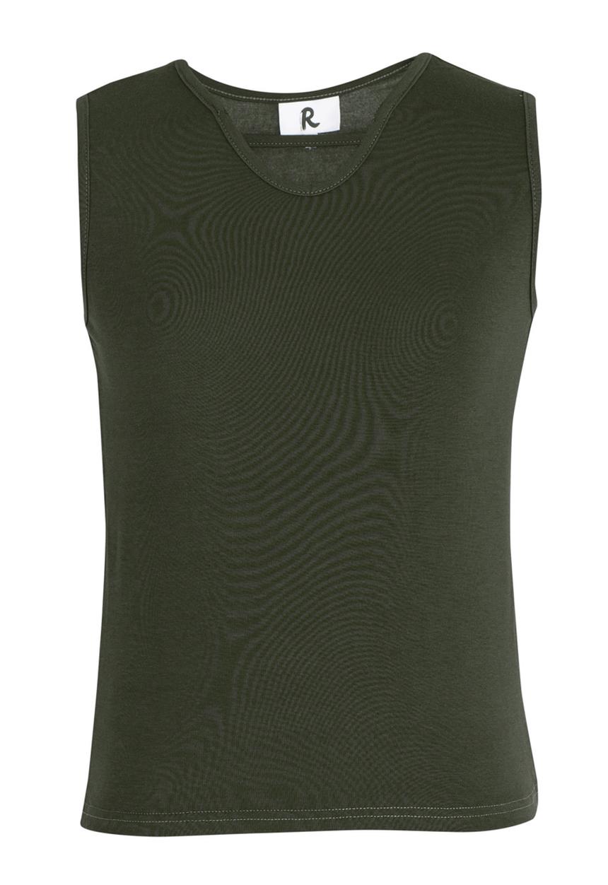 Rebel Republic - V-neck Knit Top Khaki Green