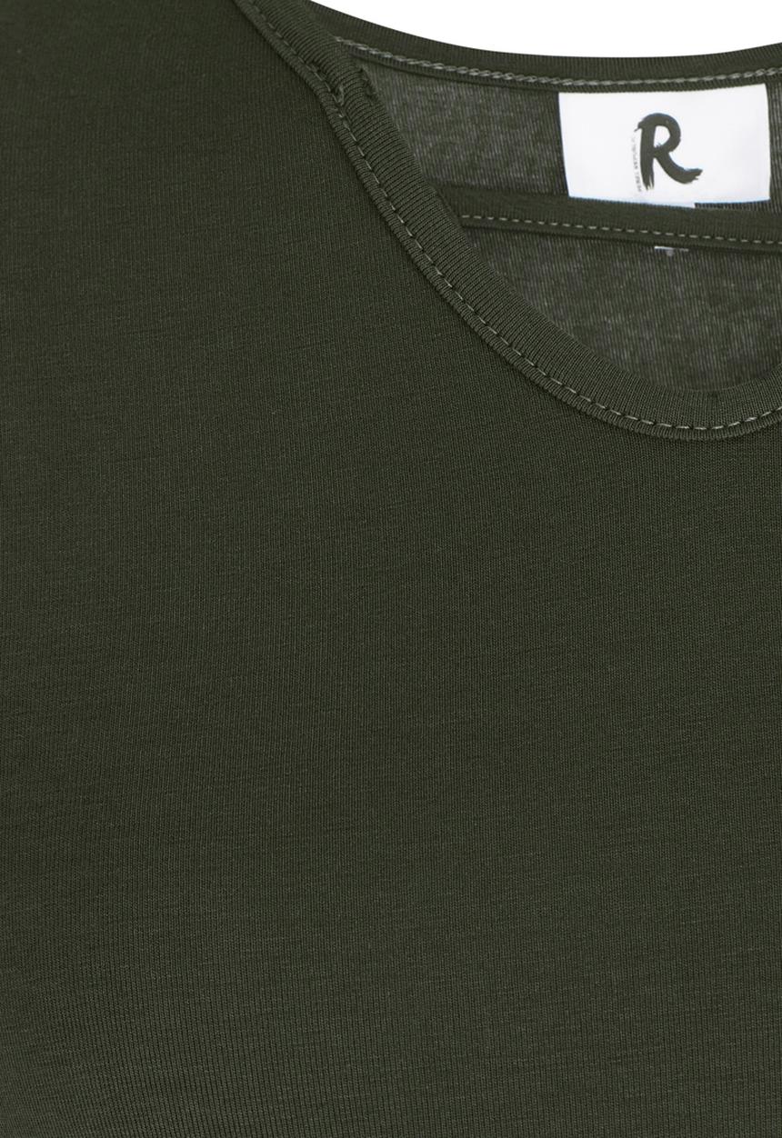 Rebel Republic - V-neck Knit Top Khaki Green
