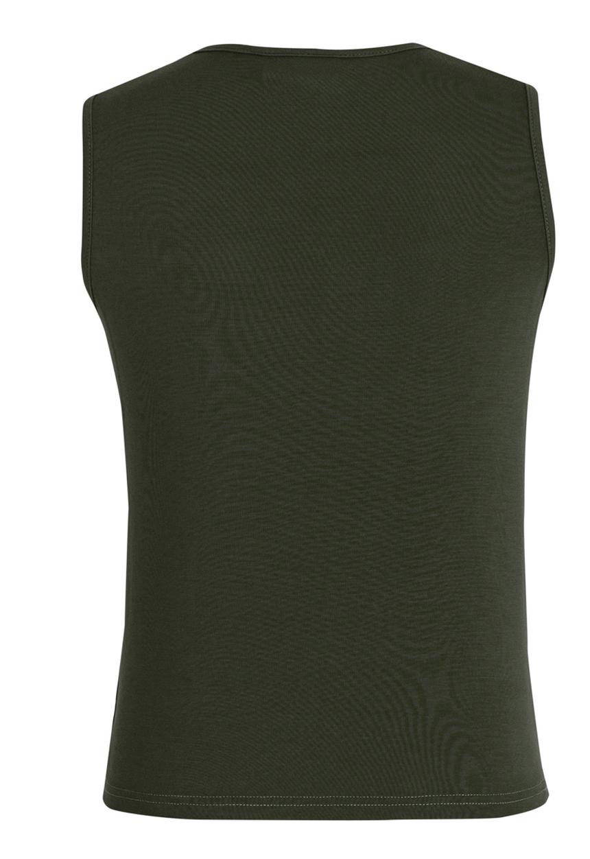 Rebel Republic - V-neck Knit Top Khaki Green