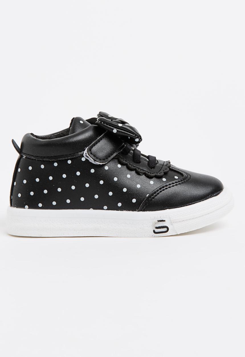 Pop Candy - Girls Polka Dot  Sneaker Black