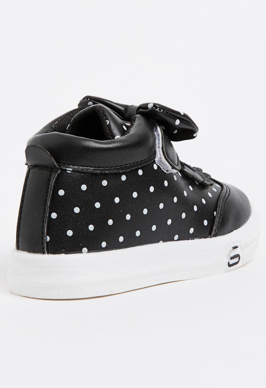 Pop Candy - Girls Polka Dot  Sneaker Black