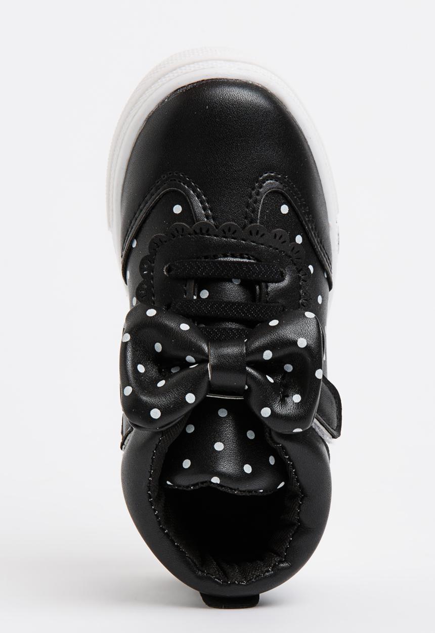 Pop Candy - Girls Polka Dot  Sneaker Black
