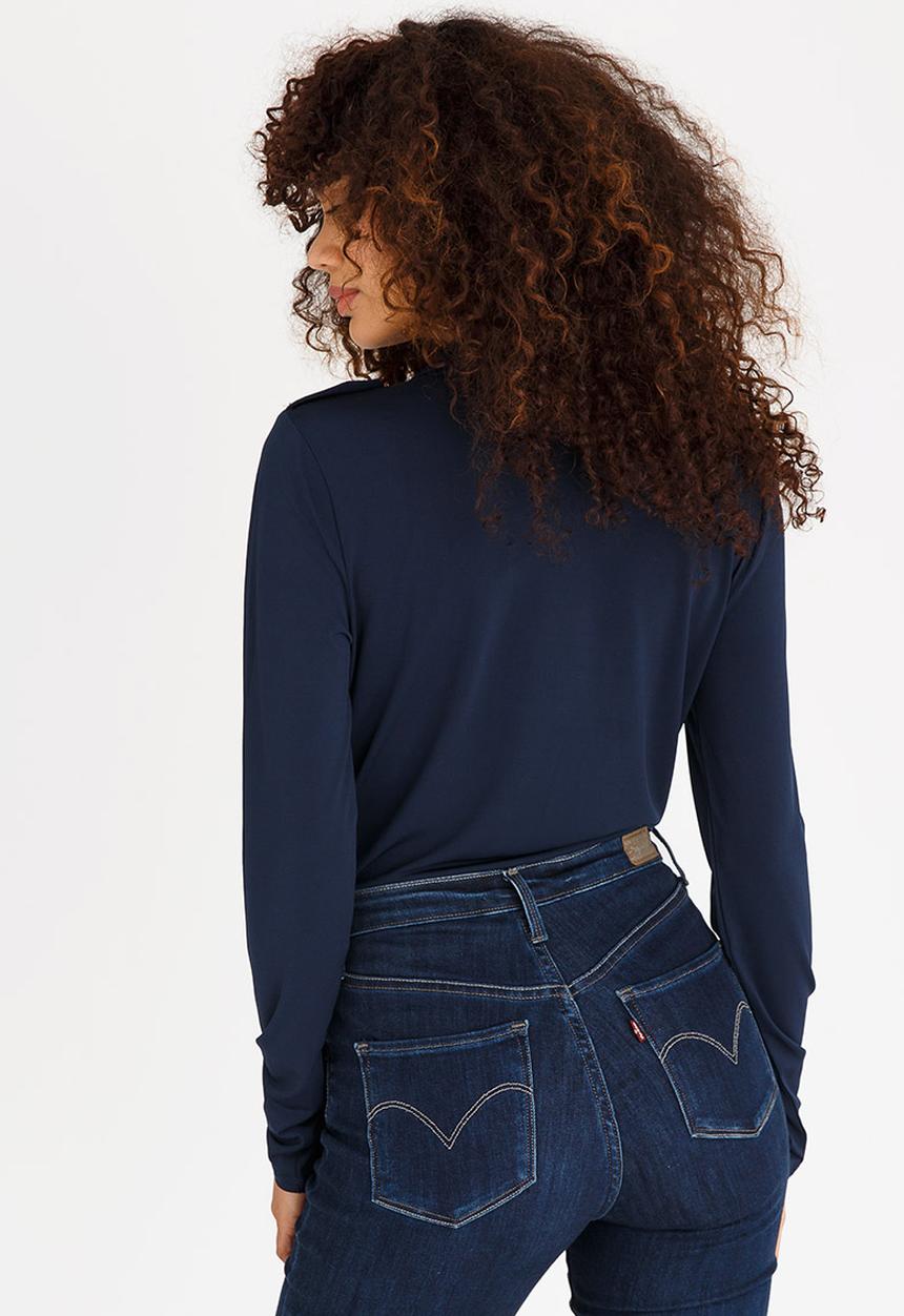 Vero Moda - Mehna Long Sleeve Bodysuit Navy