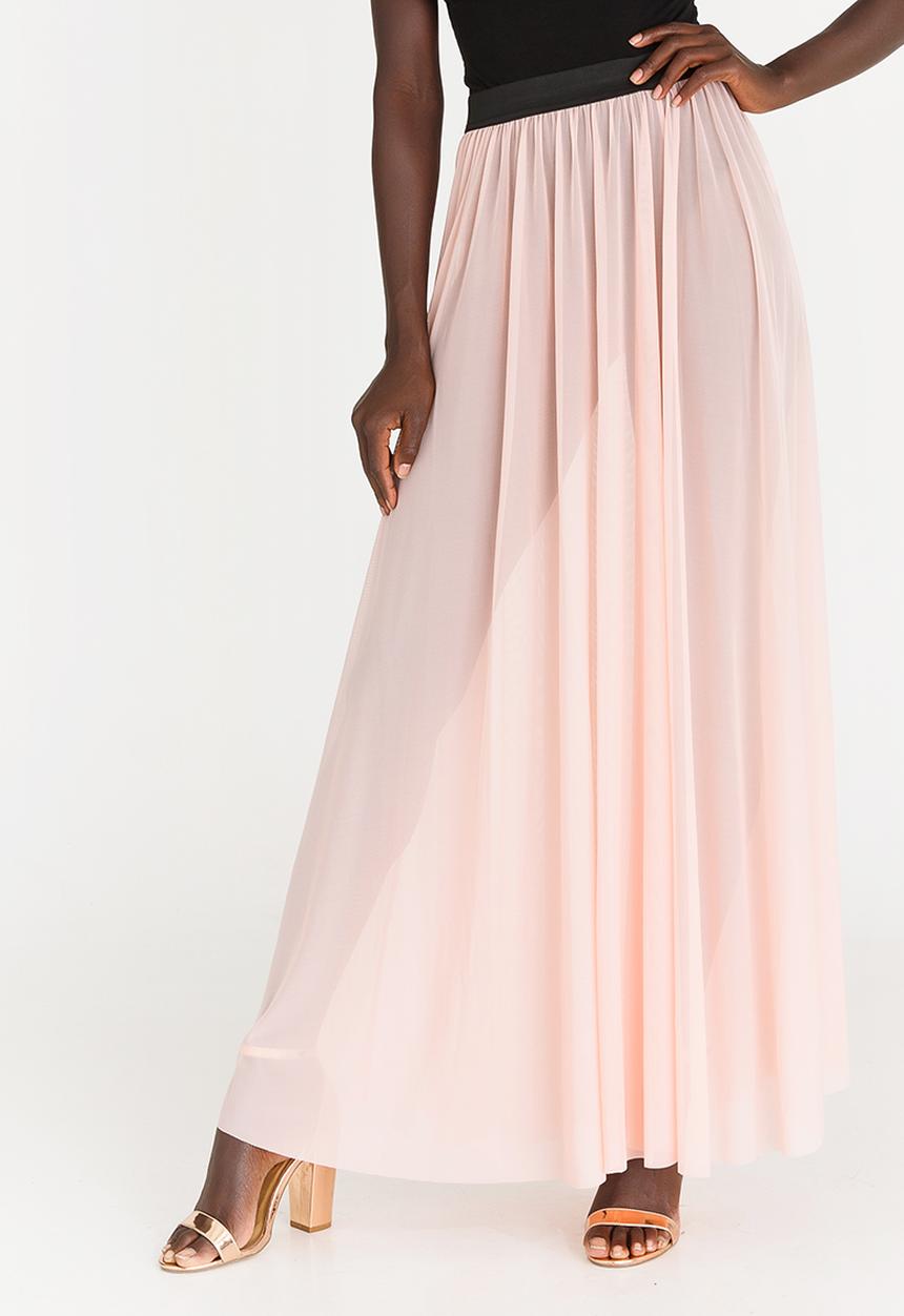 STYLE REPUBLIC - Volume Maxi Skirt Pale Pink