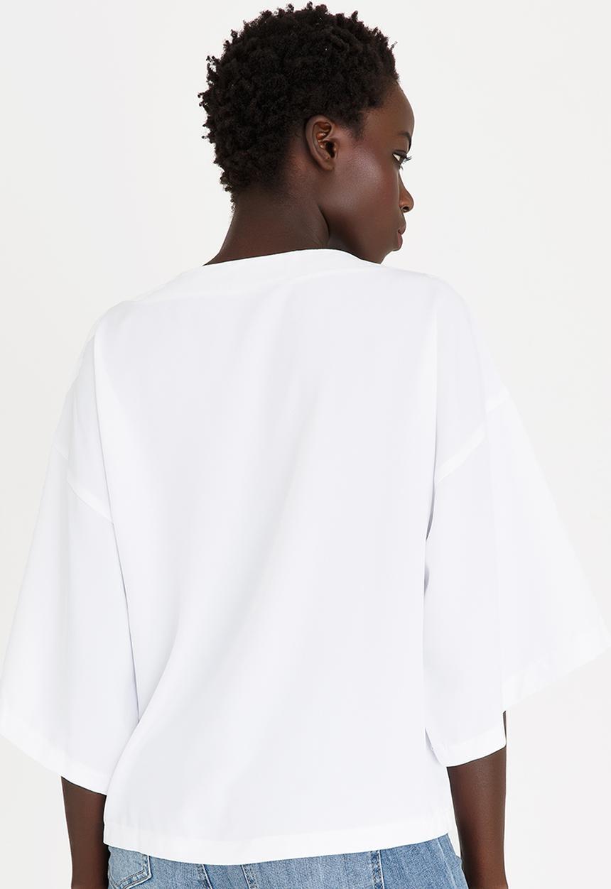 STYLE REPUBLIC - Neckline Detail Blouse Off White
