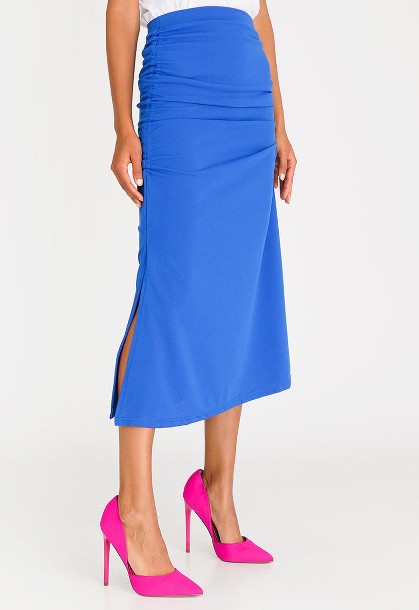 STYLE REPUBLIC - Ruched Detail Skirt Cobalt
