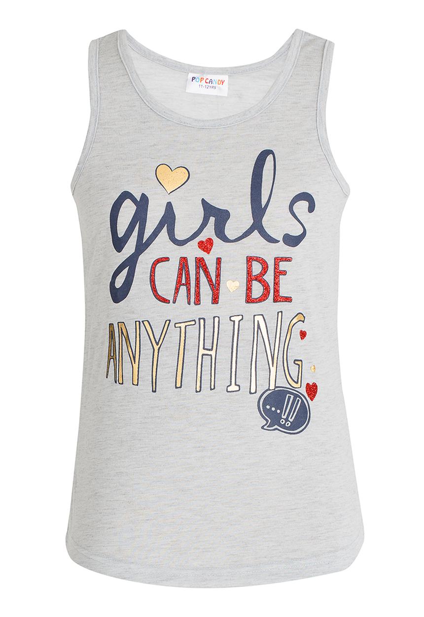 Pop Candy - Printed Vest Grey