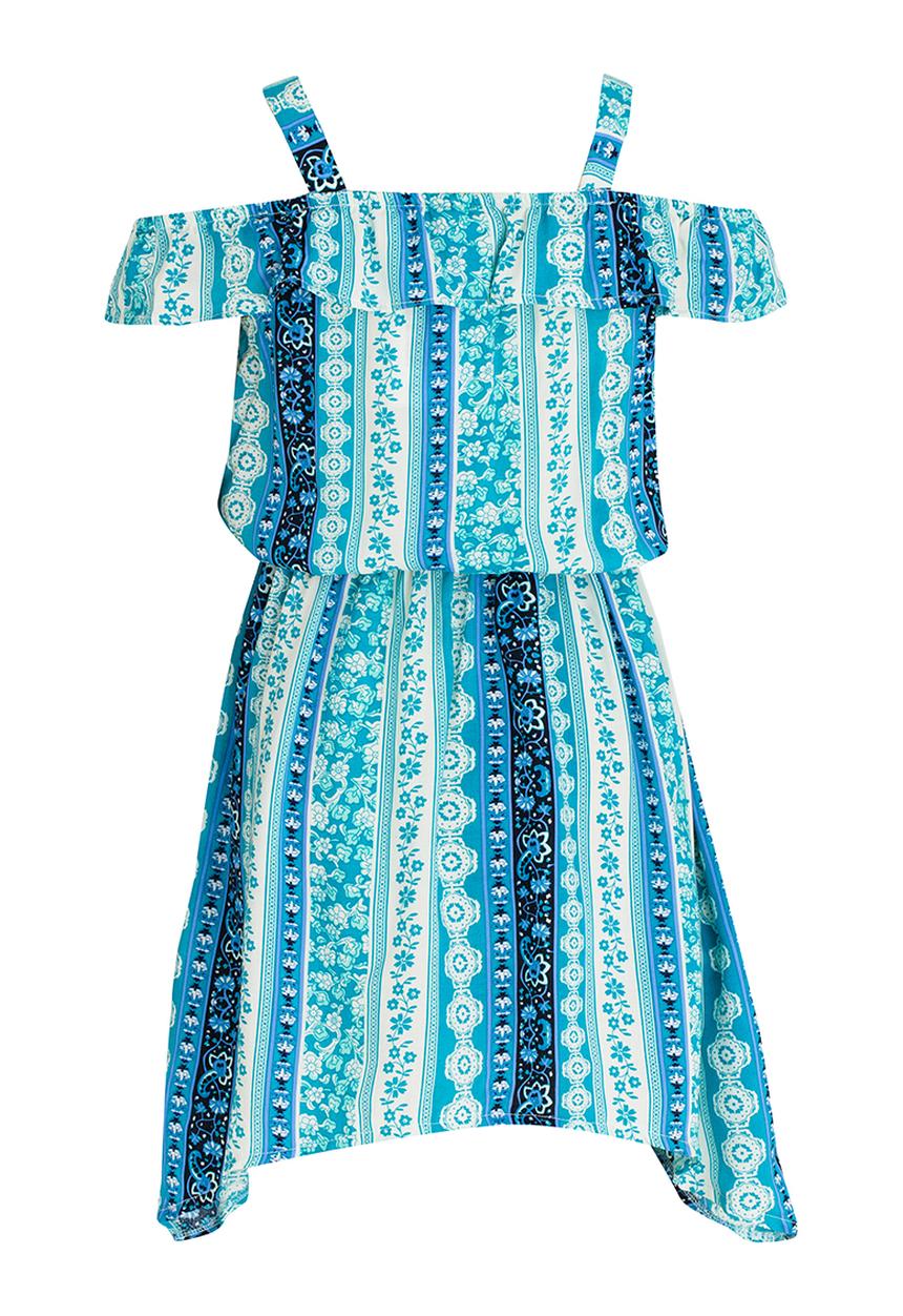 Rebel Republic - Woven Bardot Dress Multi-colour