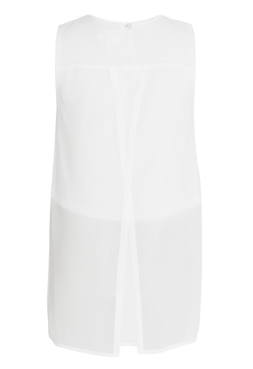 Rebel Republic - Longer Length Chiffon Layer Top White