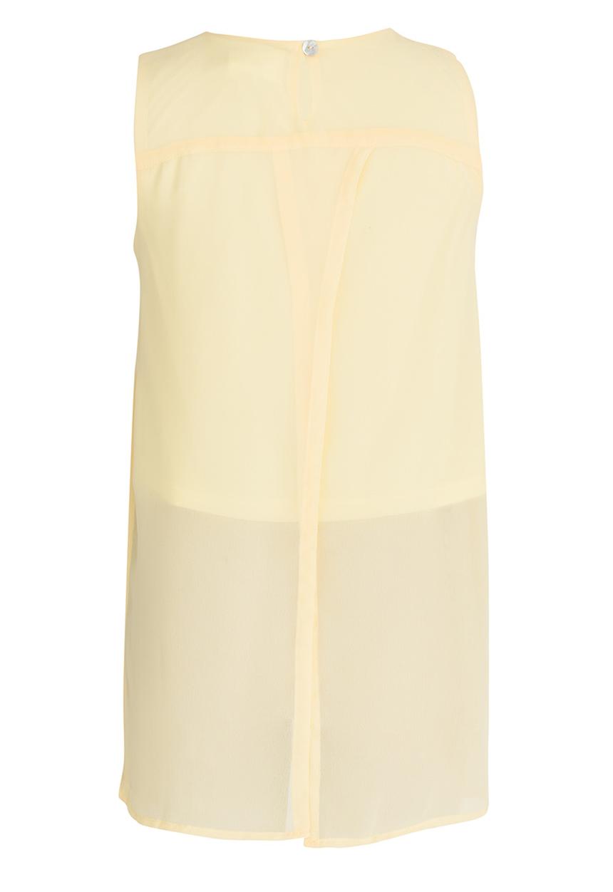 Rebel Republic - Longer Length Chiffon Layer Top Yellow
