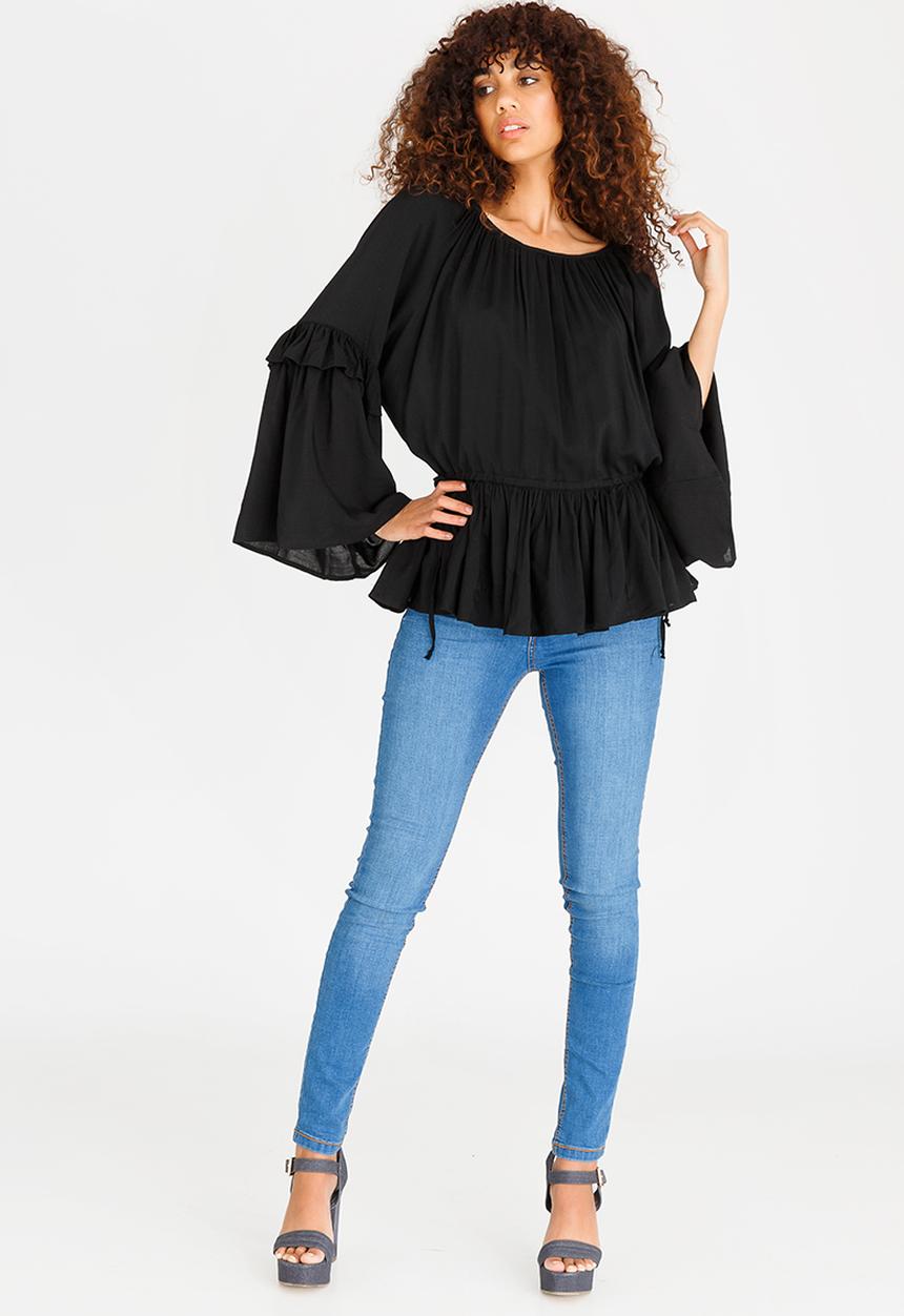 STYLE REPUBLIC - Volume Blouse Black