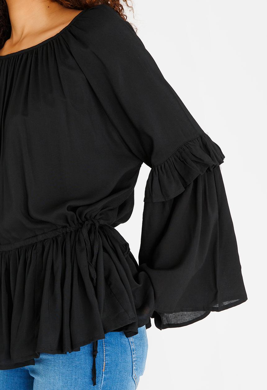 STYLE REPUBLIC - Volume Blouse Black