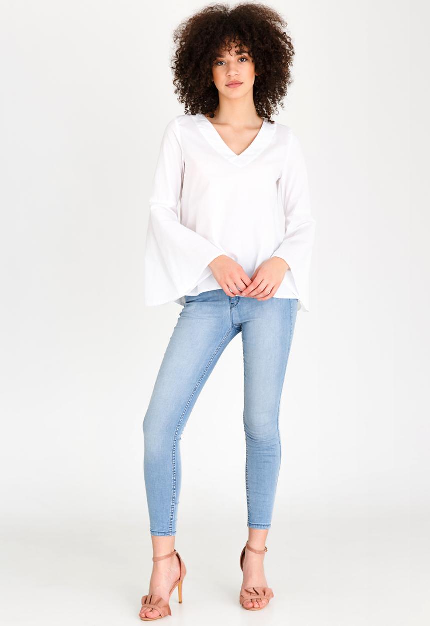 edit - Tunic with Bell Sleeve White
