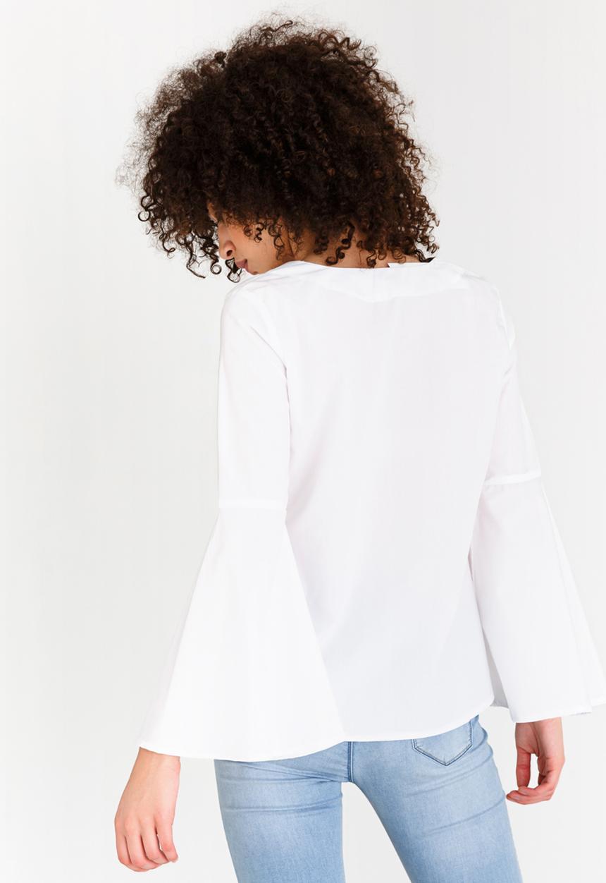 edit - Tunic with Bell Sleeve White