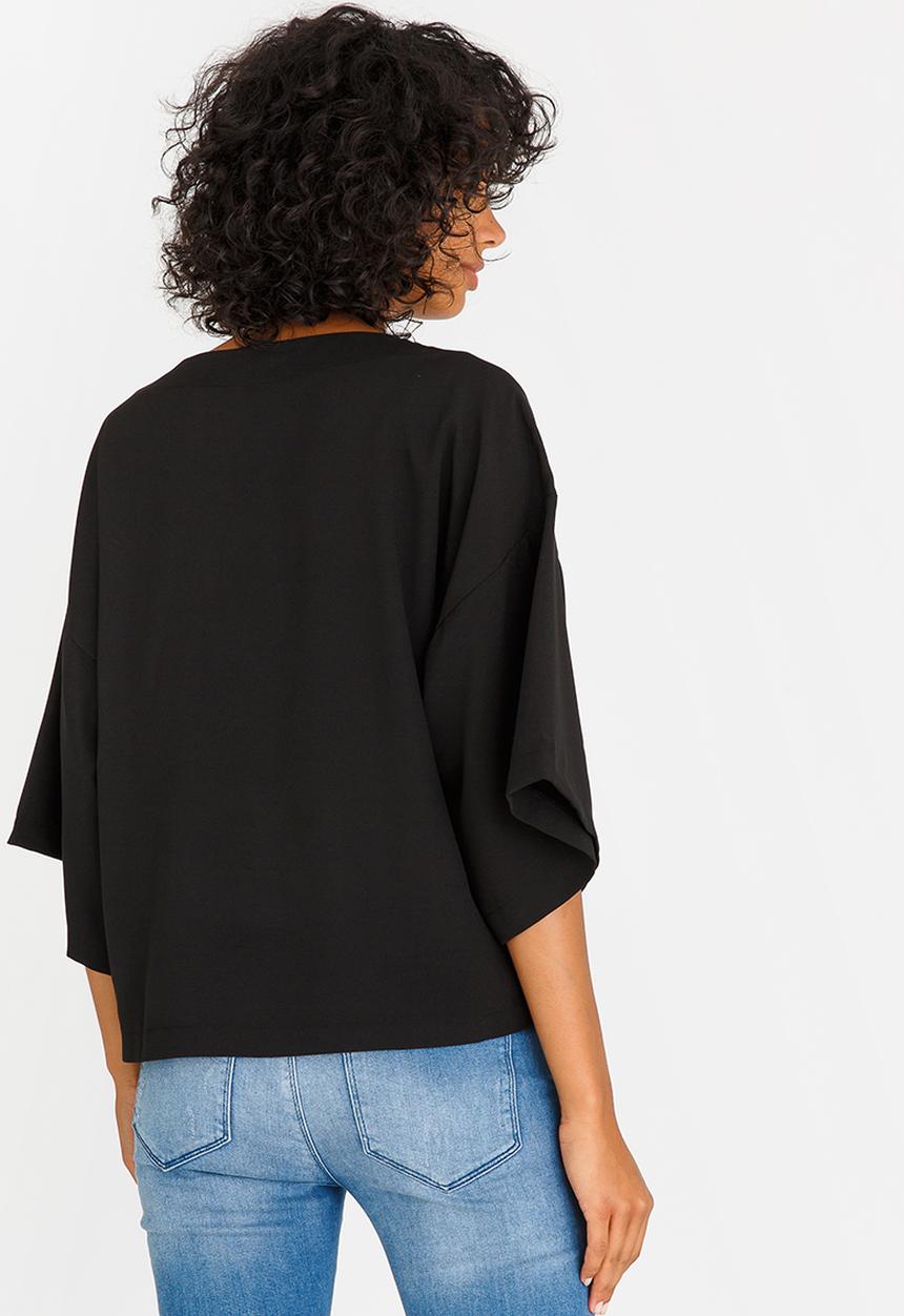 STYLE REPUBLIC - Neckline Detail Blouse Black