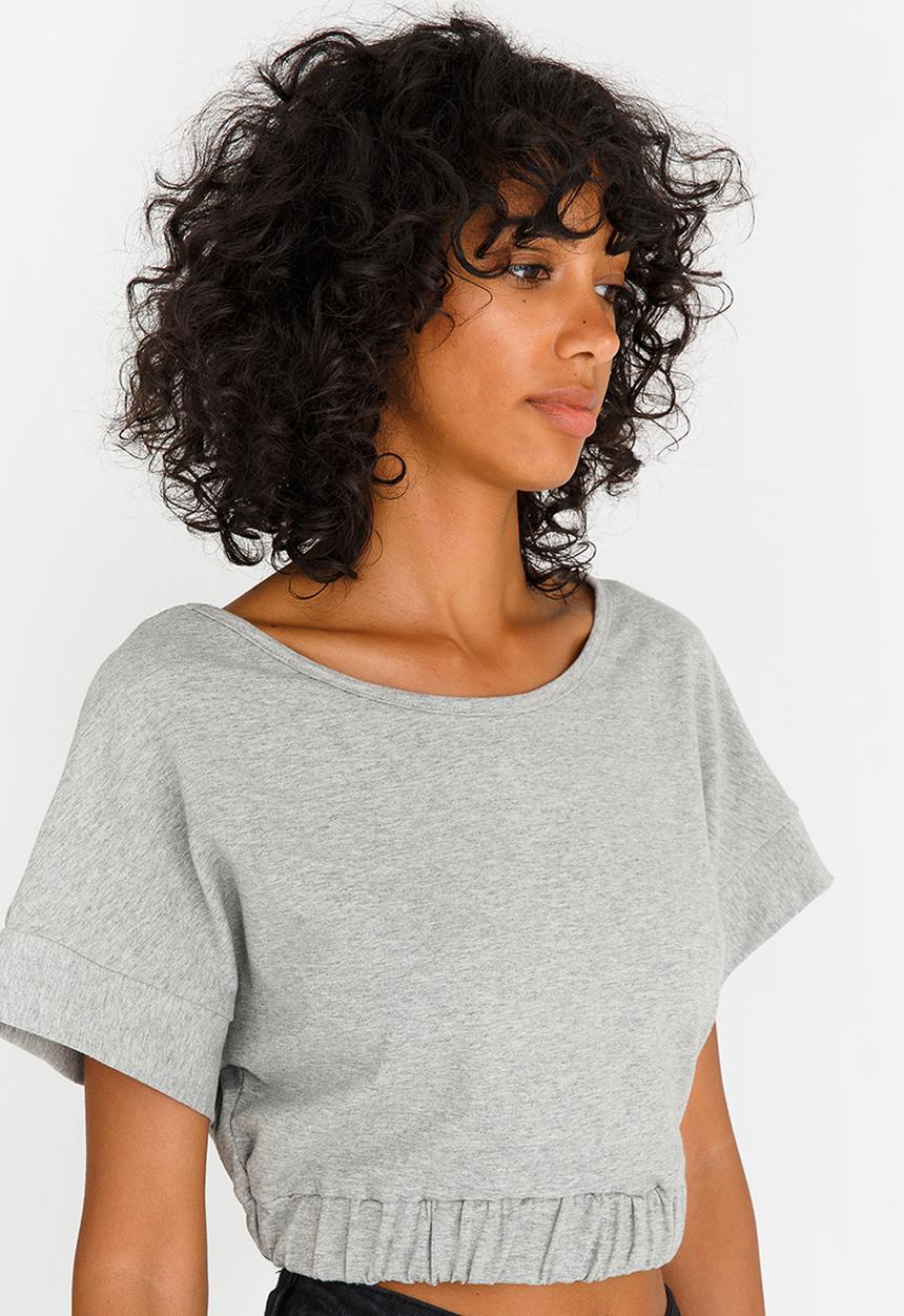c(inch) - Cropped T-shirt Grey