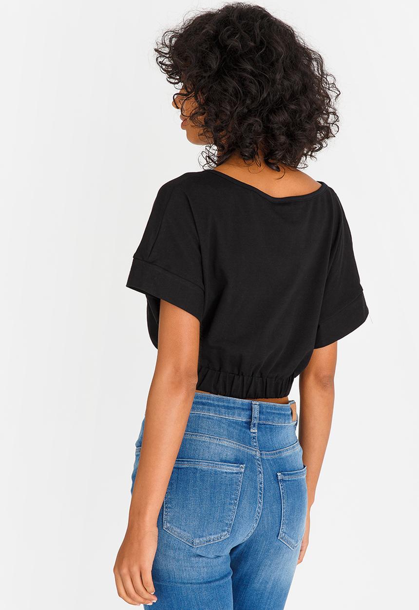 c(inch) - Cropped T-shirt Black