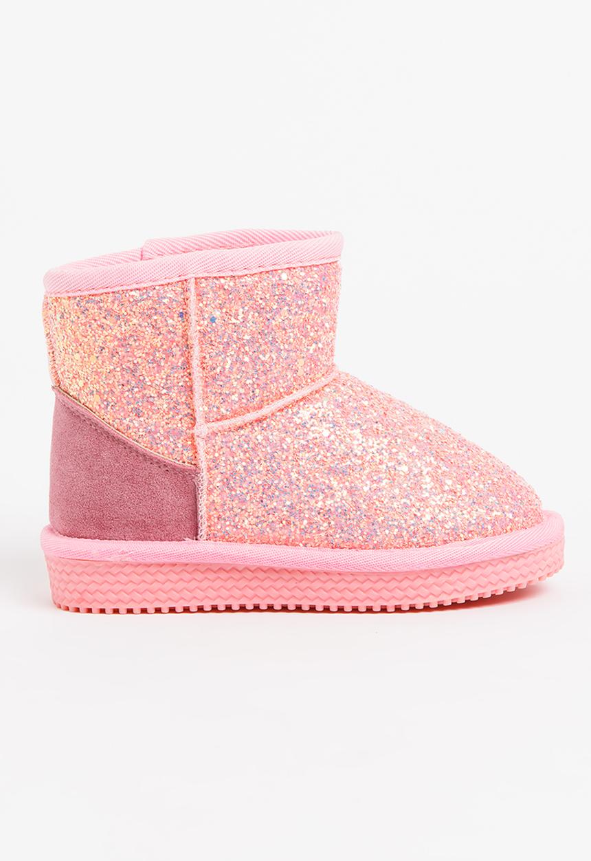 Pop Candy - Girls Metallic Boot Mid Pink
