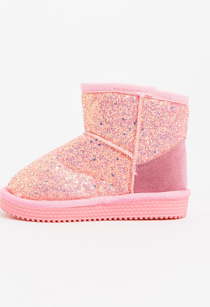 Pop Candy - Girls Metallic Boot Mid Pink
