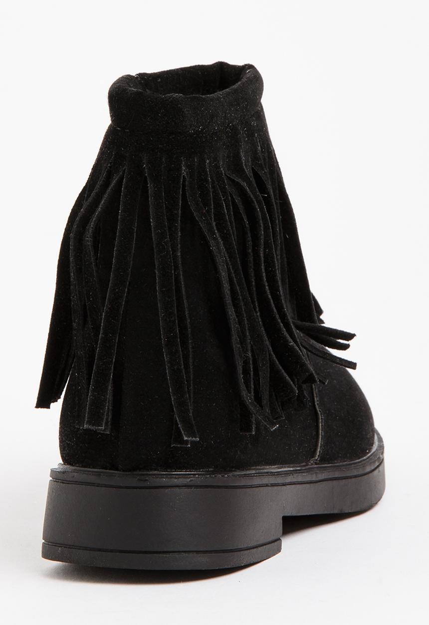 Pop Candy - Girls  Fringe Boot Black